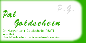 pal goldschein business card